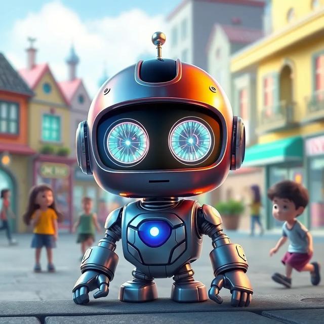 Book cover of the story titled: The Little Robot with Big Dreams