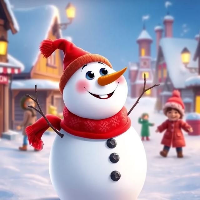 Book cover of the story titled: The Little Snowman Who Brought Sunshine