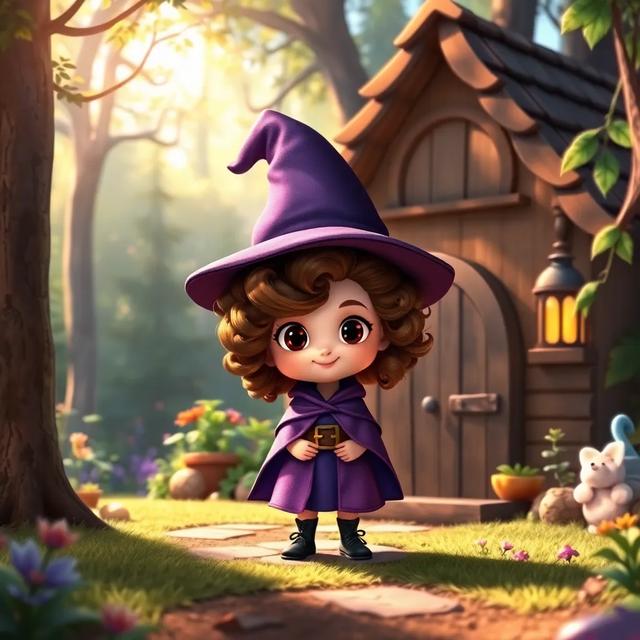 Book cover of the story titled: The Little Witch's First Spell