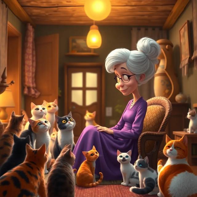 Book cover of the story titled: The Lonely Cat Lady