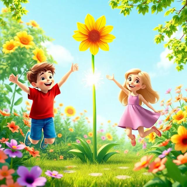 Book cover of the story titled: The Magical Adventure of Sam and Lucy