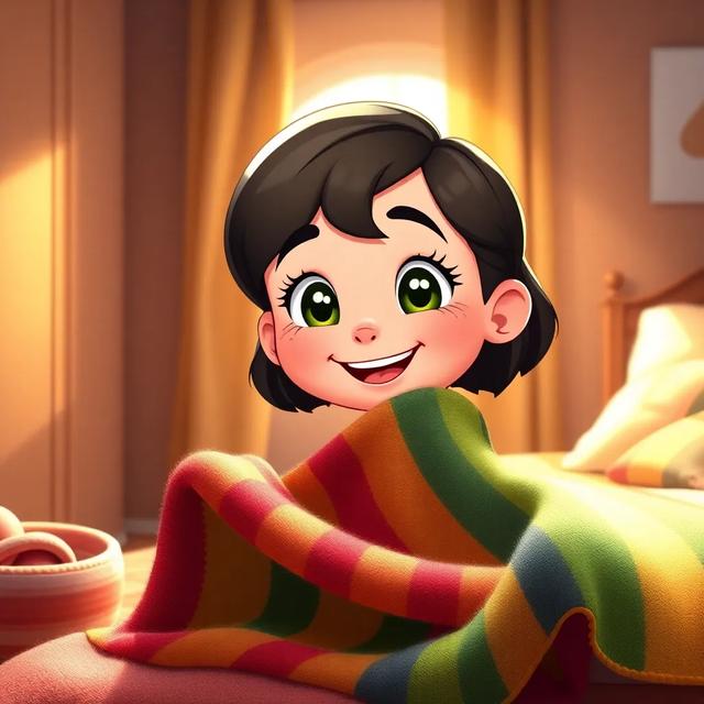 Book cover of the story titled: The Magical Blanket