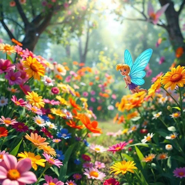Book cover of the story titled: The Magical Garden of Flowers