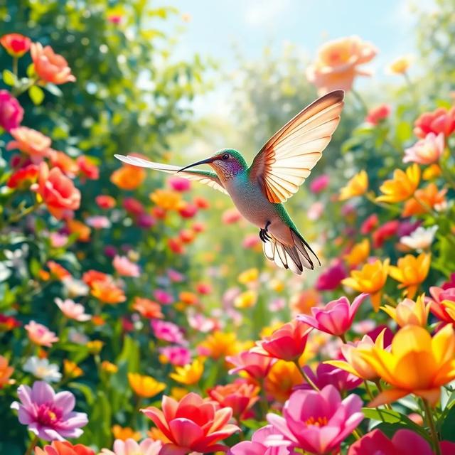 Book cover of the story titled: The Magical Hummingbird