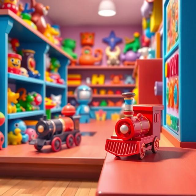 Book cover of the story titled: The Magical Journey of the Toy Train
