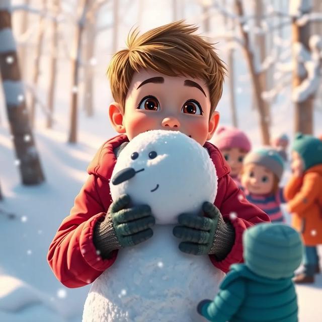 Book cover of the story titled: The Magical Snowman
