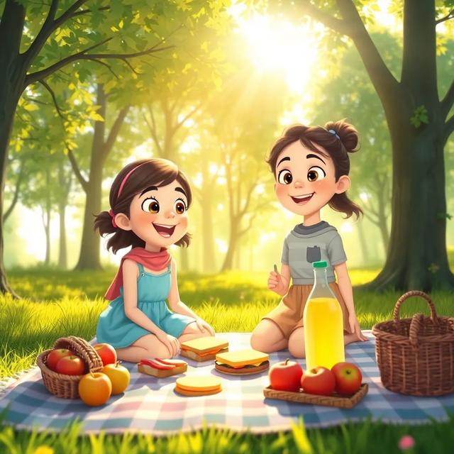 Book cover of the story titled: The Picnic Adventure of Sara and Malak
