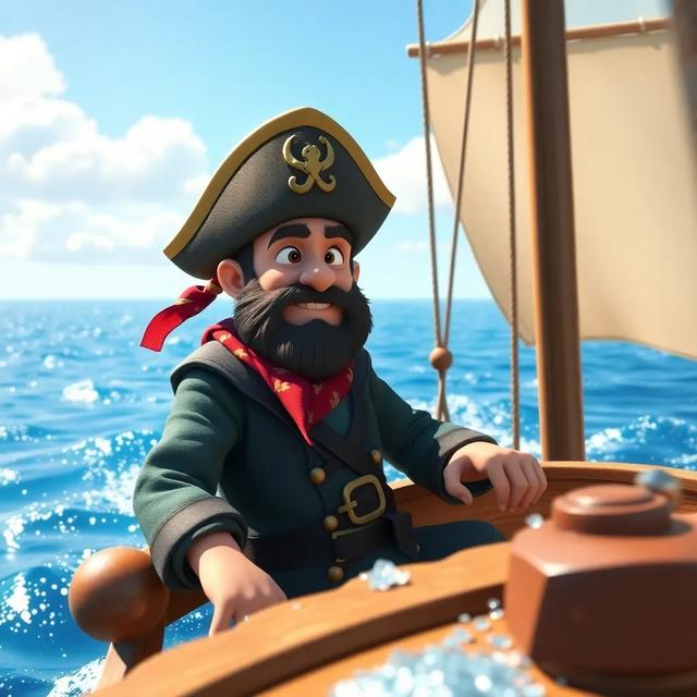 Book cover of the story titled: The Pirate Who Lived in a World of Distraction