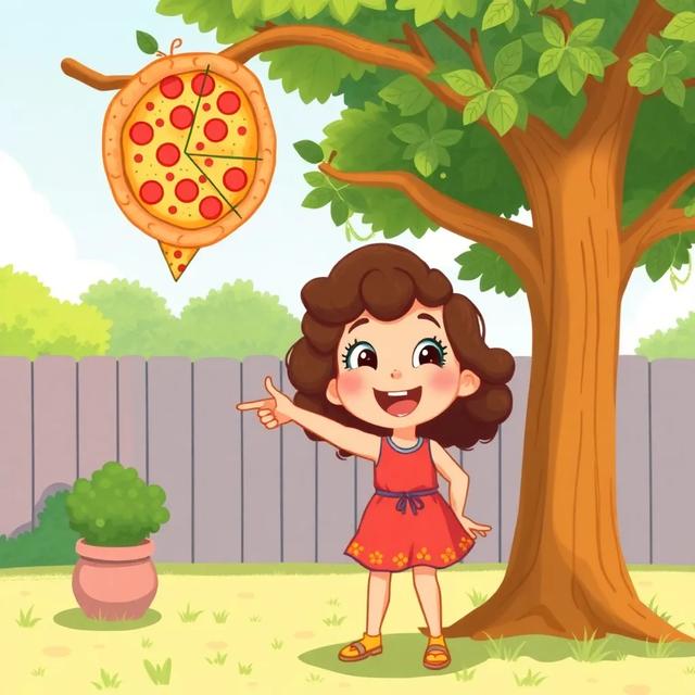 Book cover of the story titled: The Pizza Tree Adventure