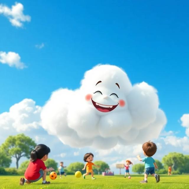 Book cover of the story titled: The Playful Cloud