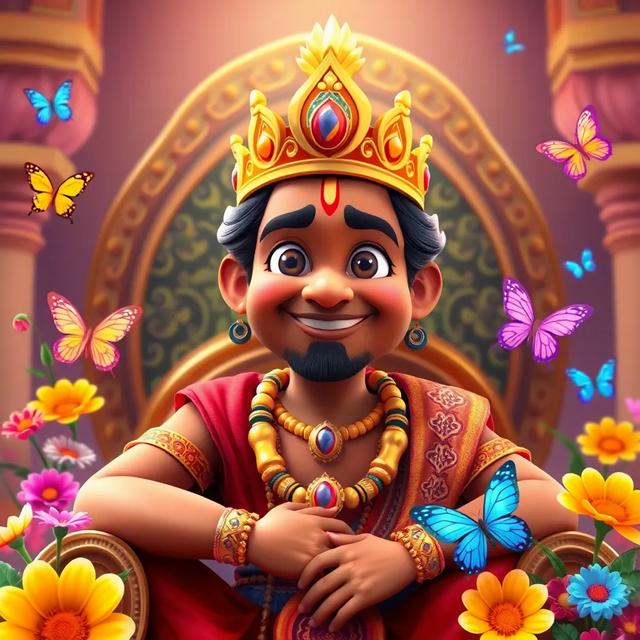 Book cover of the story titled: The Royal Adventure of King Arjun and His Family