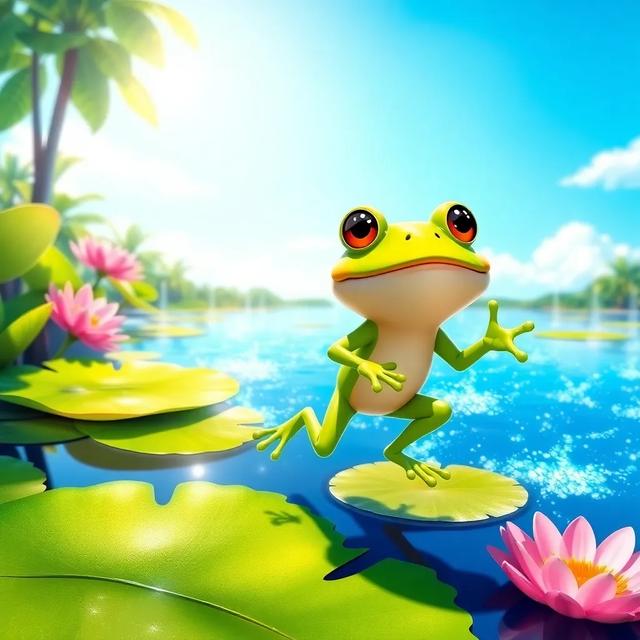 Book cover of the story titled: The Secret World of the Frogs