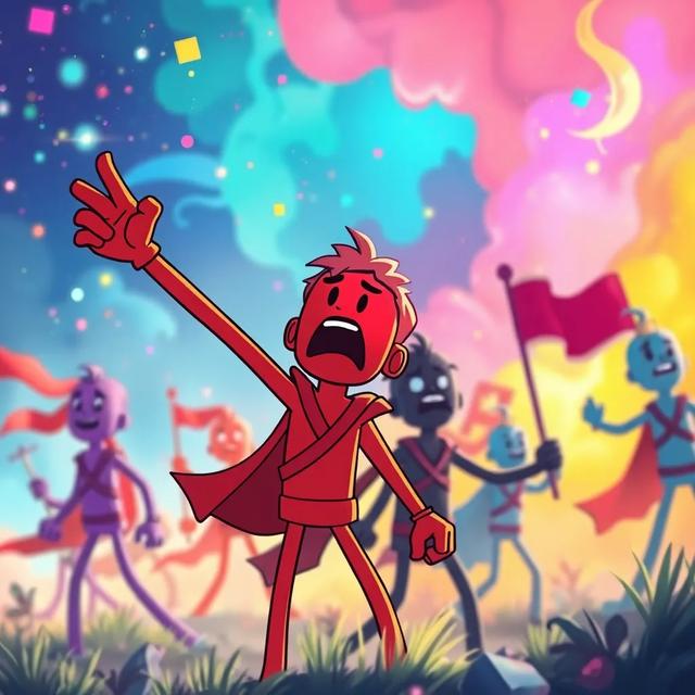 Book cover of the story titled: The Stickmen's Quest for Unity