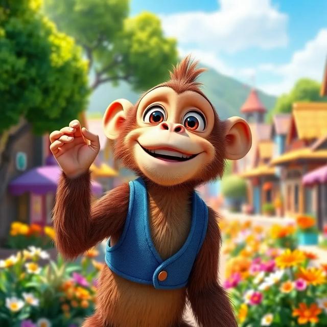 Book cover of the story titled: The Tale of Benny the Bank Monkey