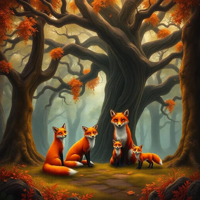 Book cover of the story titled: The Tale of the Ember Fox Family