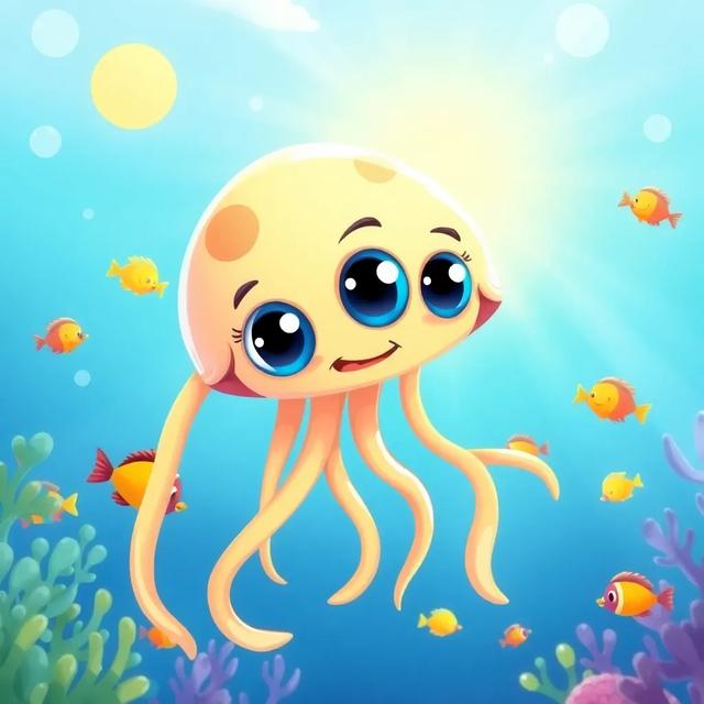 Book cover of the story titled: The Tale of the Scared Jellyfish