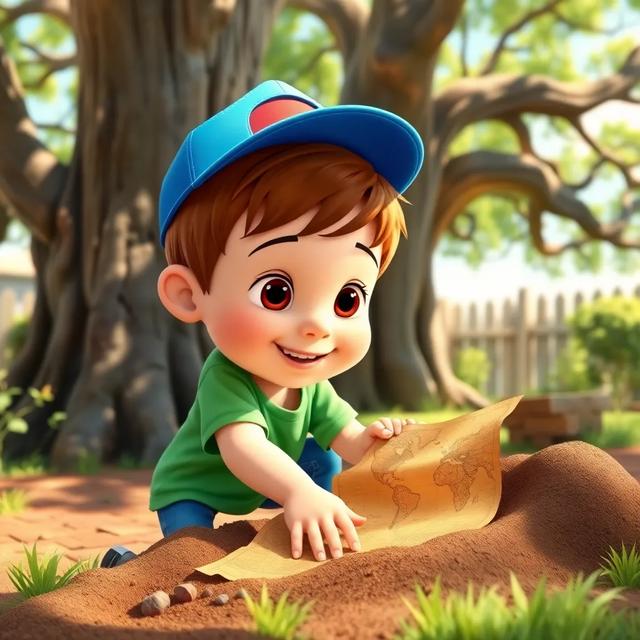 Book cover of the story titled: The Tiny Treasure Hunt