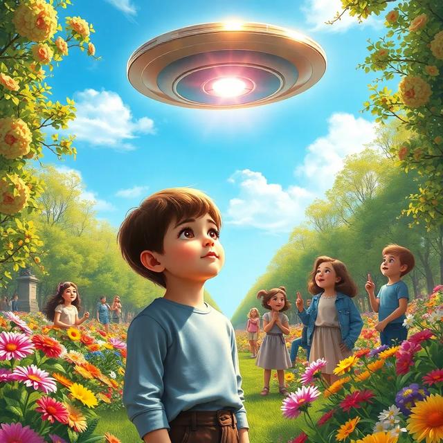 Book cover of the story titled: The UFO Surprise in Paris