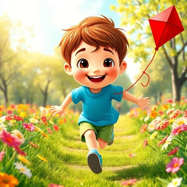 Book cover of the story titled: Timmy and the Flying Kite