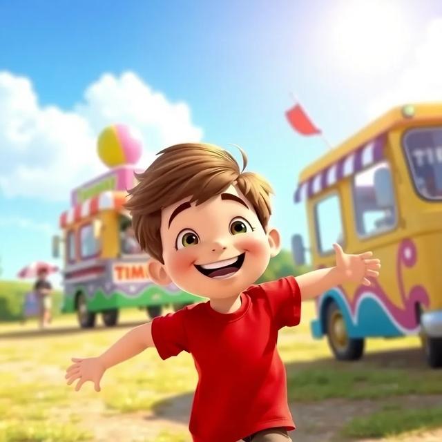 Book cover of the story titled: Timmy's Ice Cream Truck Adventure