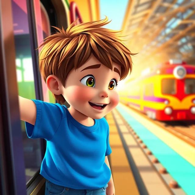 Book cover of the story titled: Timmy's Train Trip