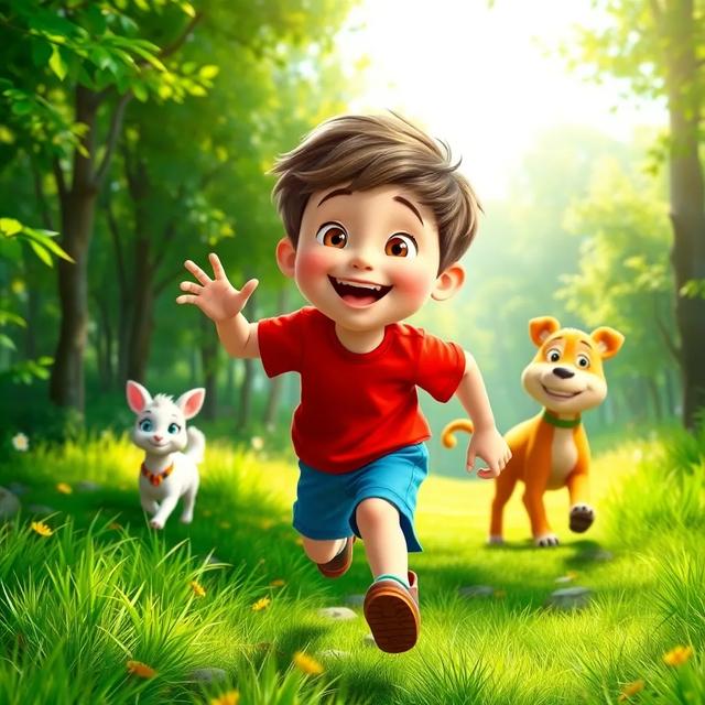 Book cover of the story titled: Tom and the Woods Adventure