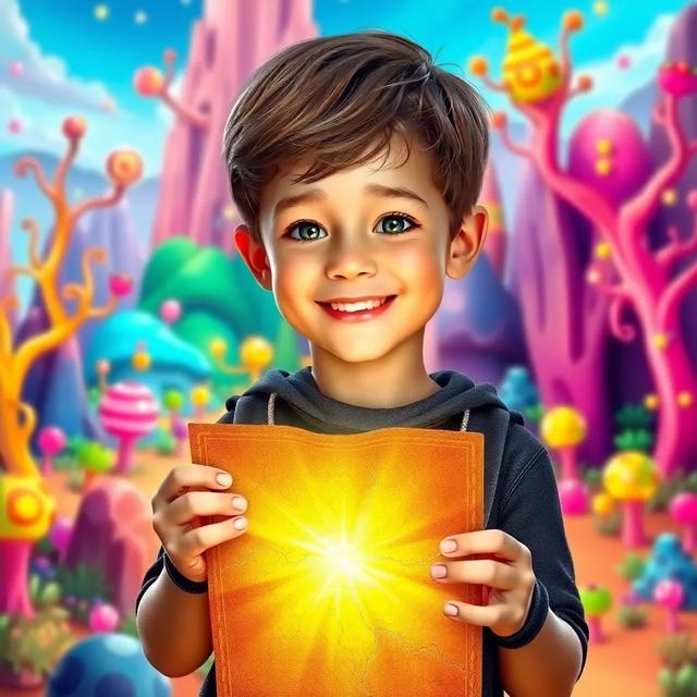 Book cover of the story titled: Valentino y el Reino de las Sombras de Caramelo