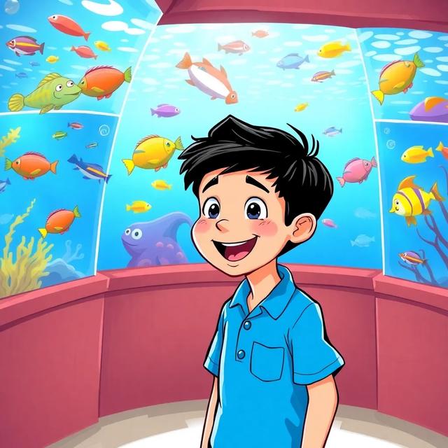 Book cover of the story titled: Waleed's Aquarium Adventure
