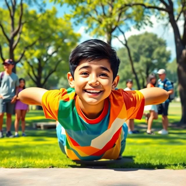 Book cover of the story titled: Wasim and His Push-Up Adventure